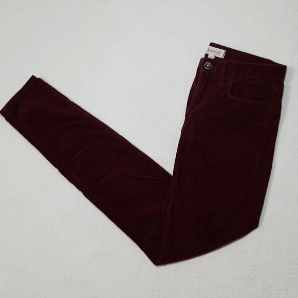 Madewell Pants - Madewell Skinny Skinny Wine Cords 27x31